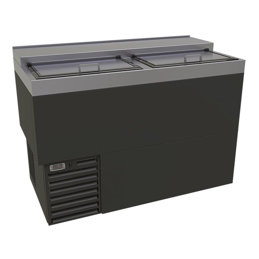 679-MF48B 2 Section Glass Chiller w/ 147 Mug Capacity - Black, 120v