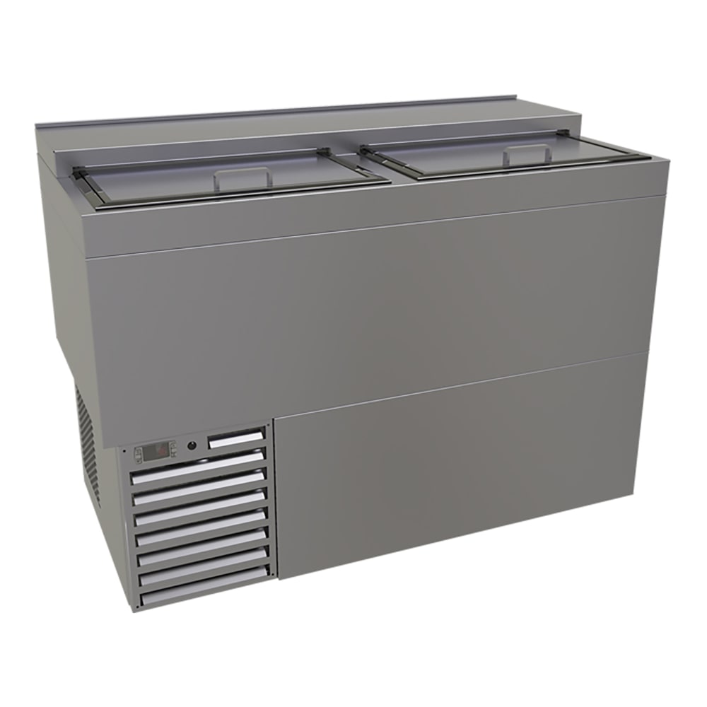679-MF48S2 2 Section Glass Chiller w/ 147 Mug Capacity - Stainless, 120v