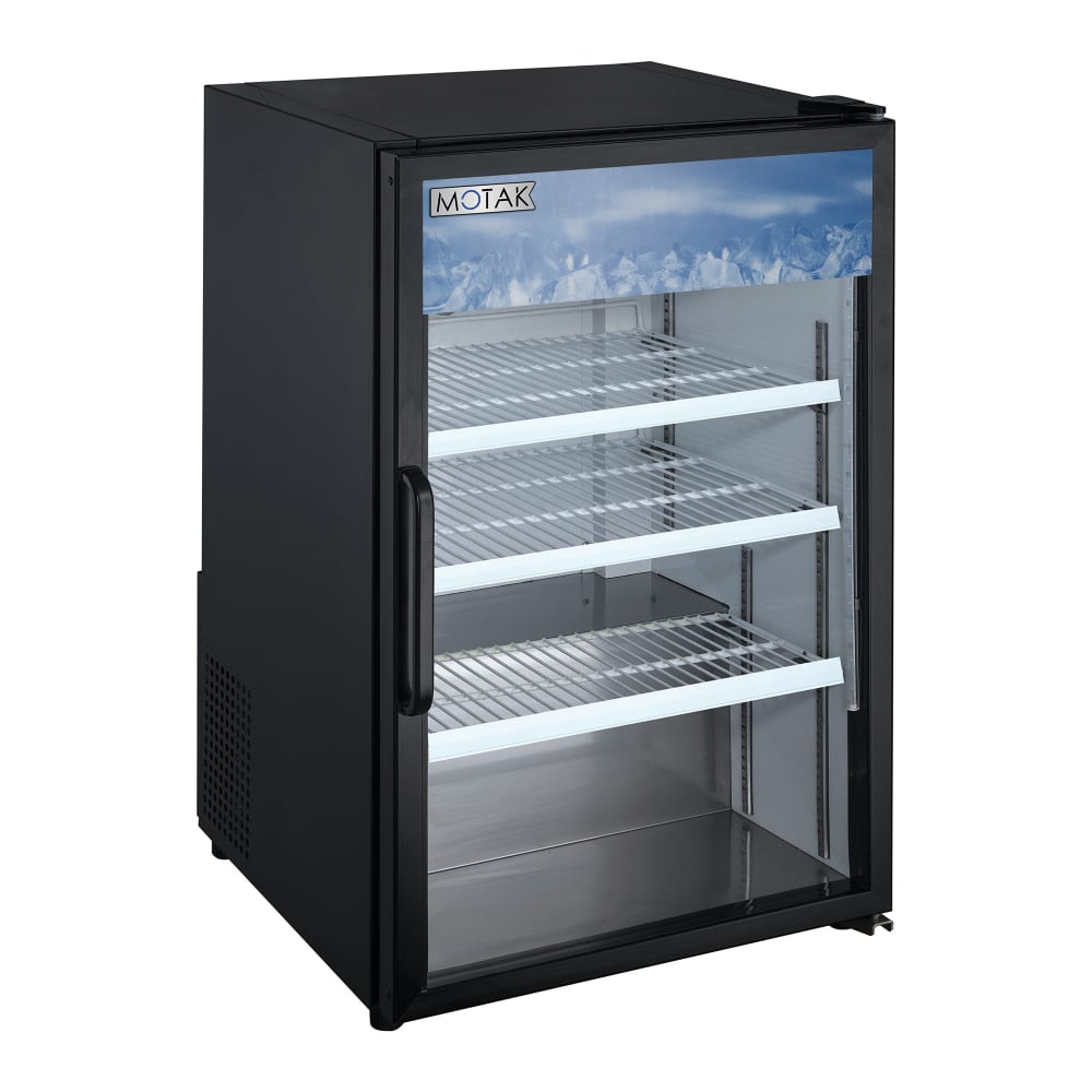 999-MRMGDCT7 24 2/5" Countertop Refrigerator w/ Front Access - Swing Glass Door, Black, 115v