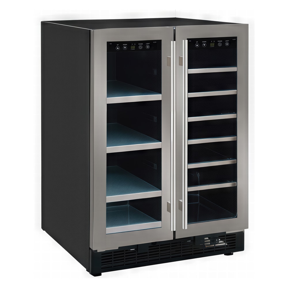 999-MWC2Z2GD 23 13/16" Two Section Wine Cooler w/ (2) Zones - 27 Bottle Capacity, 115v