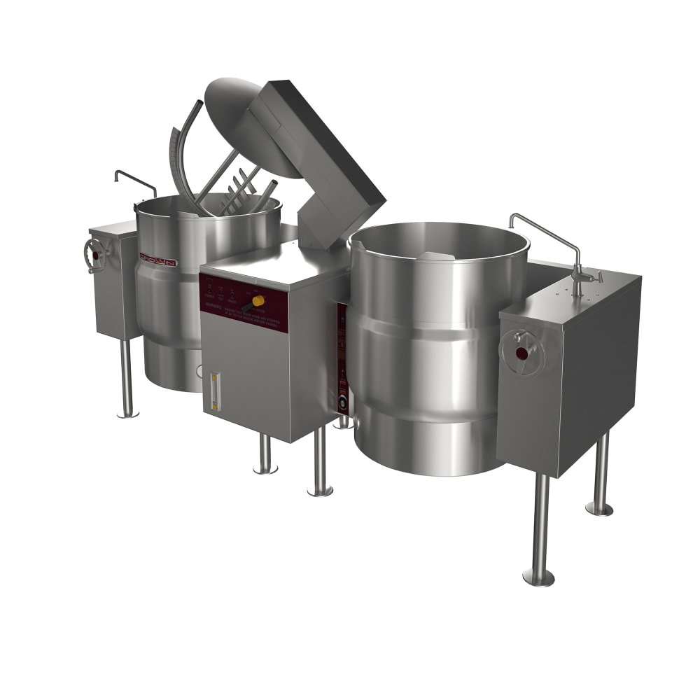 972-DLTM802 (2) 80 gal. Steam Kettles - Power Tilt, 2/3 Jacket, Direct Steam