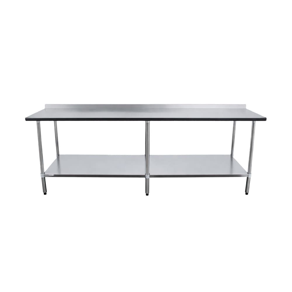 212-41824962R 96" 18 ga Work Table w/ Undershelf & 400 Series Stainless Top, 1 1/8"...