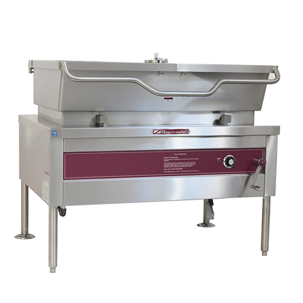 972-ES302083 30 gal. Tilt Skillet - Open Base, Measurement Marks, Strainer, 208v/3ph
