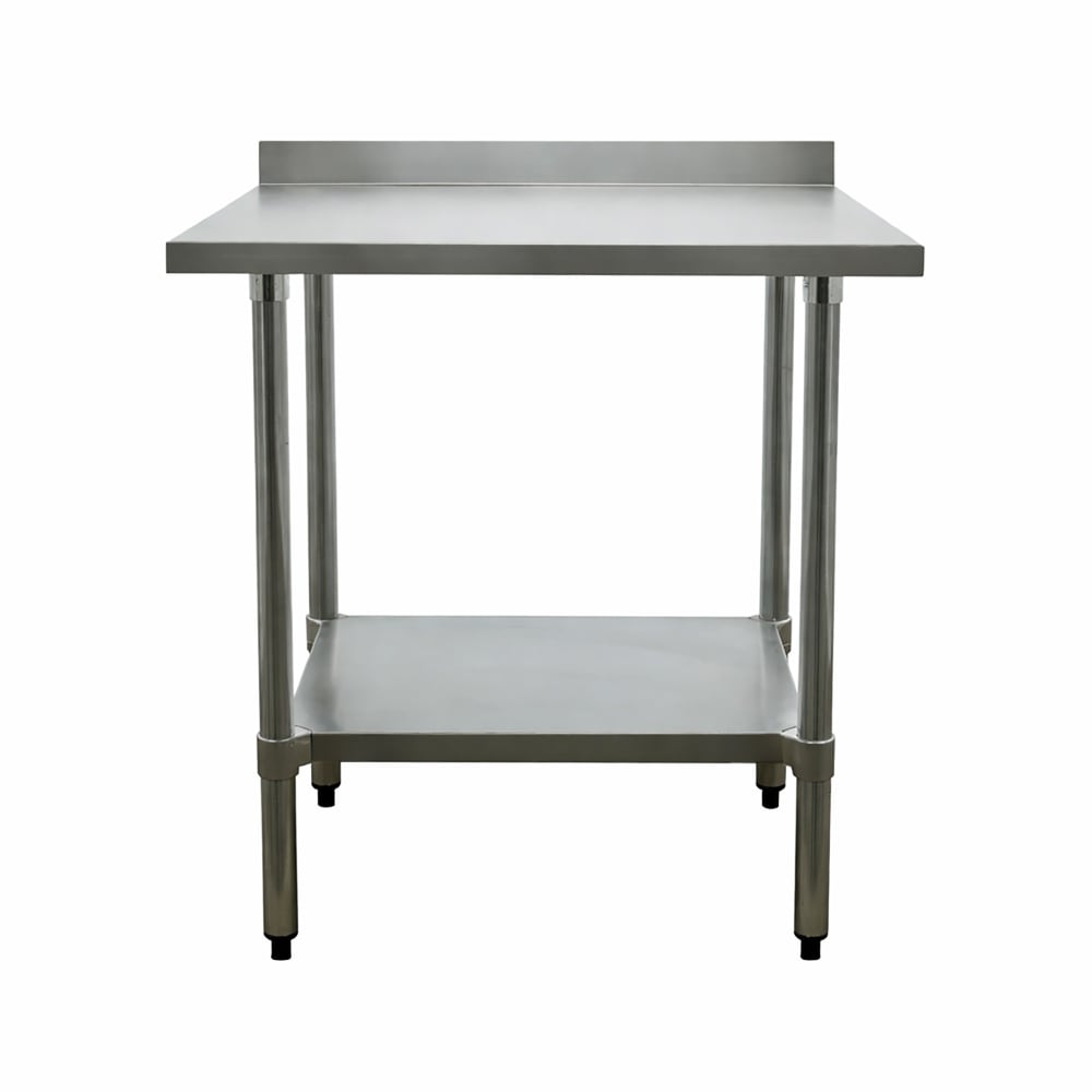 212-31424302R 30" 14 ga Work Table w/ Undershelf & 300 Series Stainless Top, 1 1/8"...