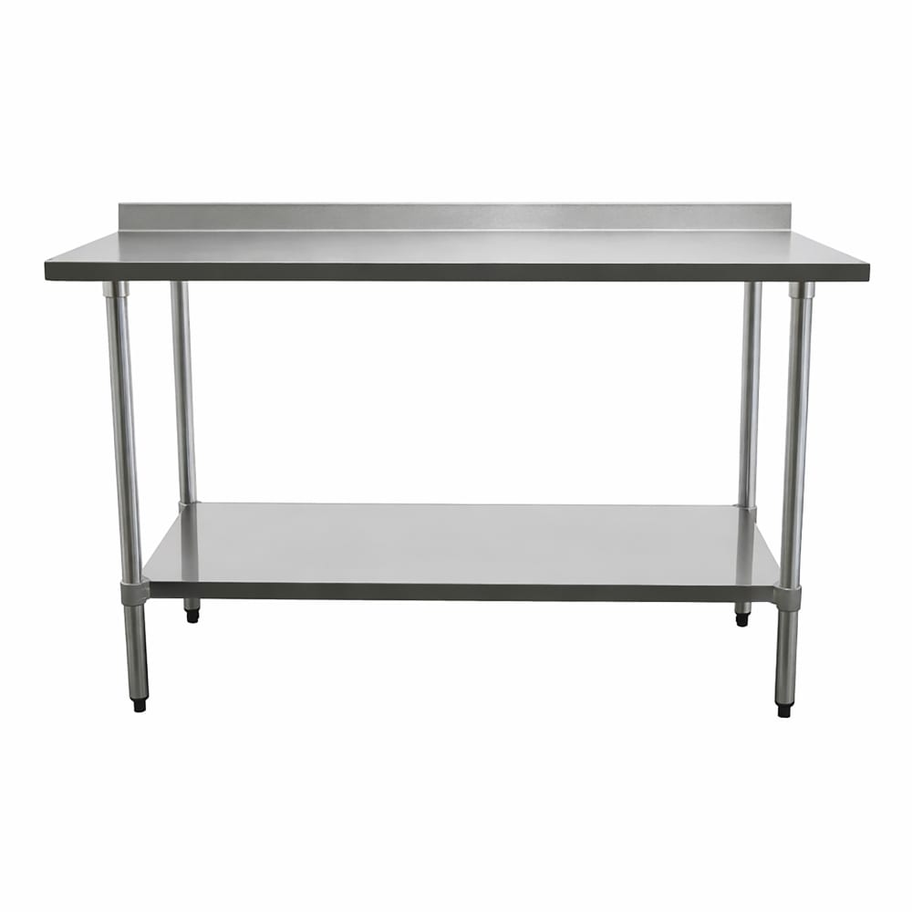 212-41824602R 60" 18 ga Work Table w/ Undershelf & 400 Series Stainless Top, 1 1/8"...