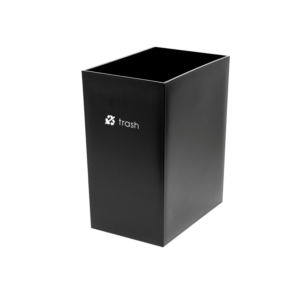 202-BNBK23WH 2 3/4 gal reCollect2® Trash Can - Polypropylene, Rectangular, Black