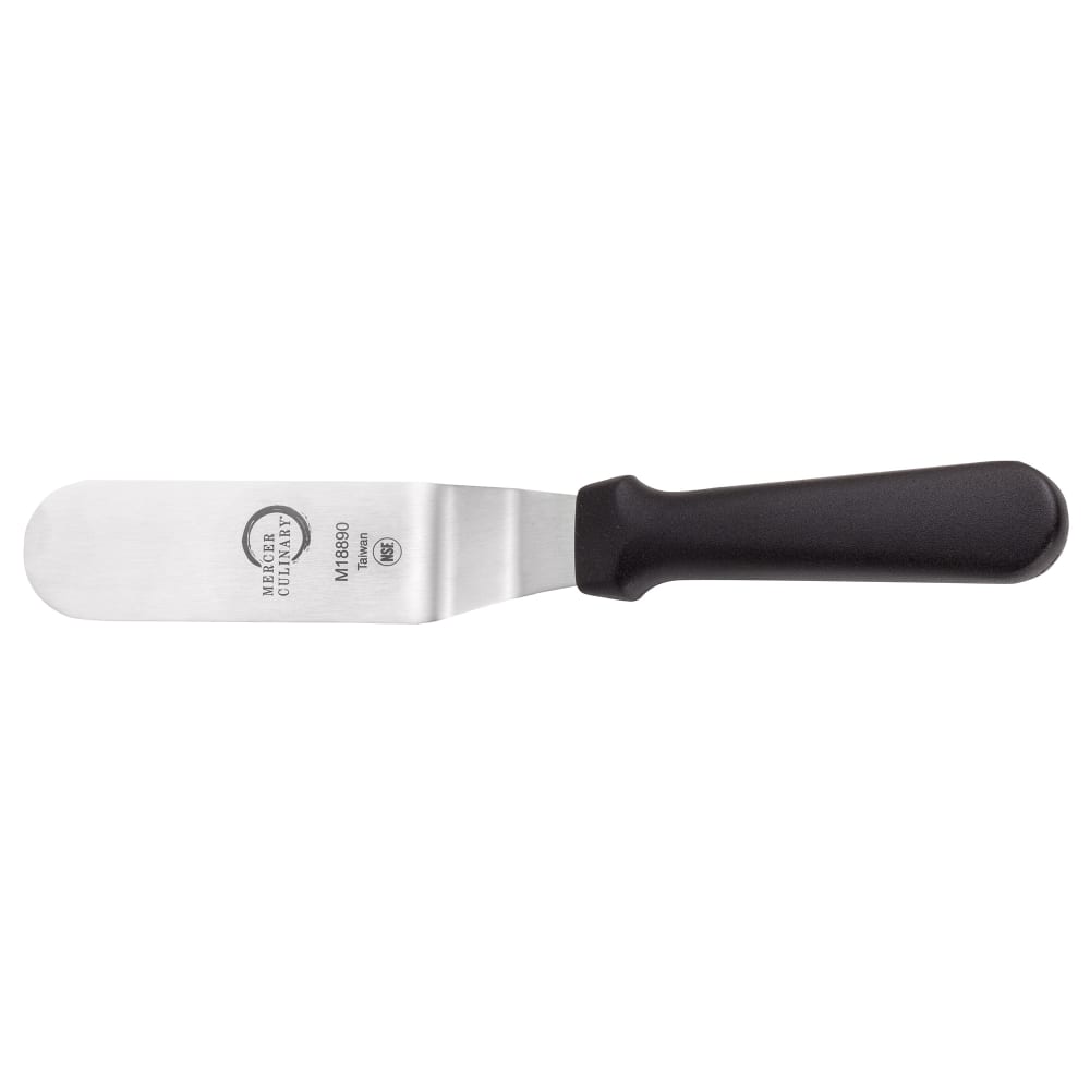 132-M18890P 6" Offset Spatula w/ Black Polypropylene Handle, Stainless Steel
