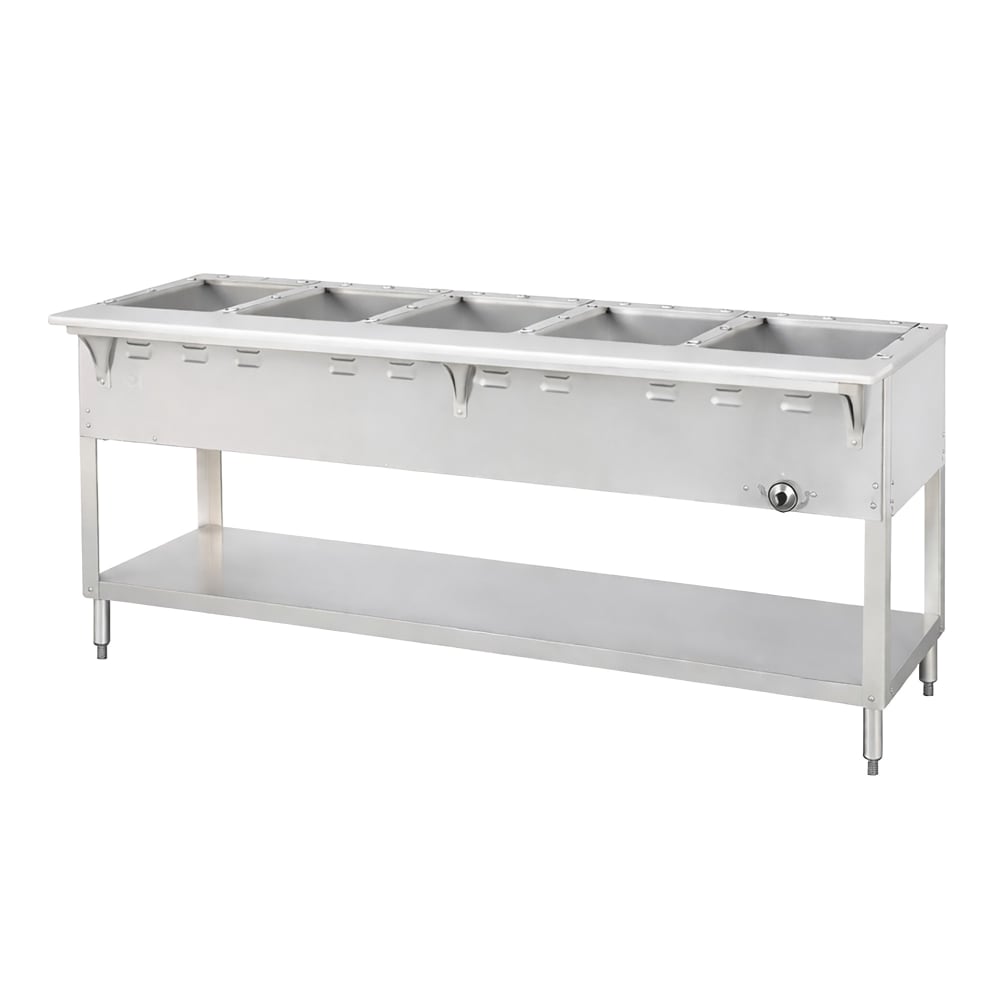 212-WB305NG 72 3/8" Hot Food Table w/ (5) Wells & Cutting Board, Natural Gas