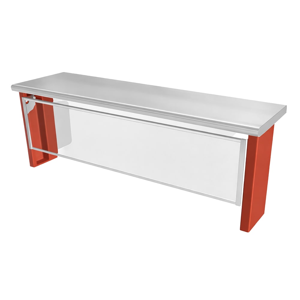 212-TS55088 87 5/8" Sneeze Guard, Self Service Style w/ Acrylic End Guards