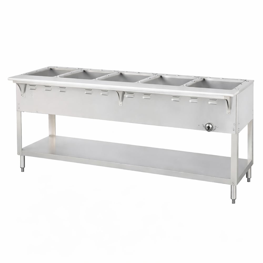 212-WB305LP 72 3/8" Hot Food Table w/ (5) Wells & Cutting Board, Liquid Propane