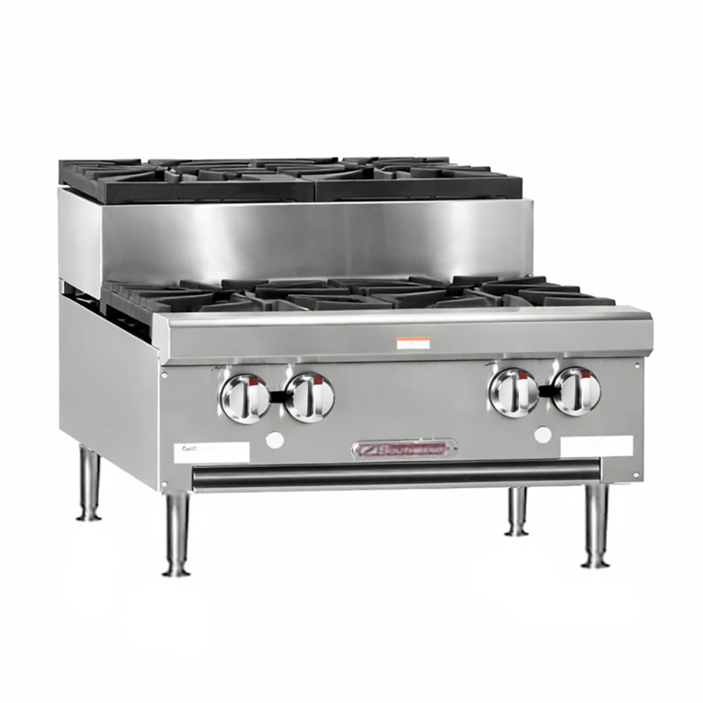 348-HDO24SULP 24" Gas Hotplate w/ (4) Burners & Manual Controls, Liquid Propane