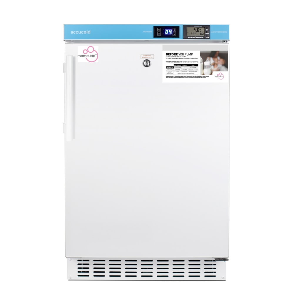 162-ACR45LMC 19 1/2" Undercounter MOMCUBE™ Medical Refrigerator w/ Solid Door - Temperature...