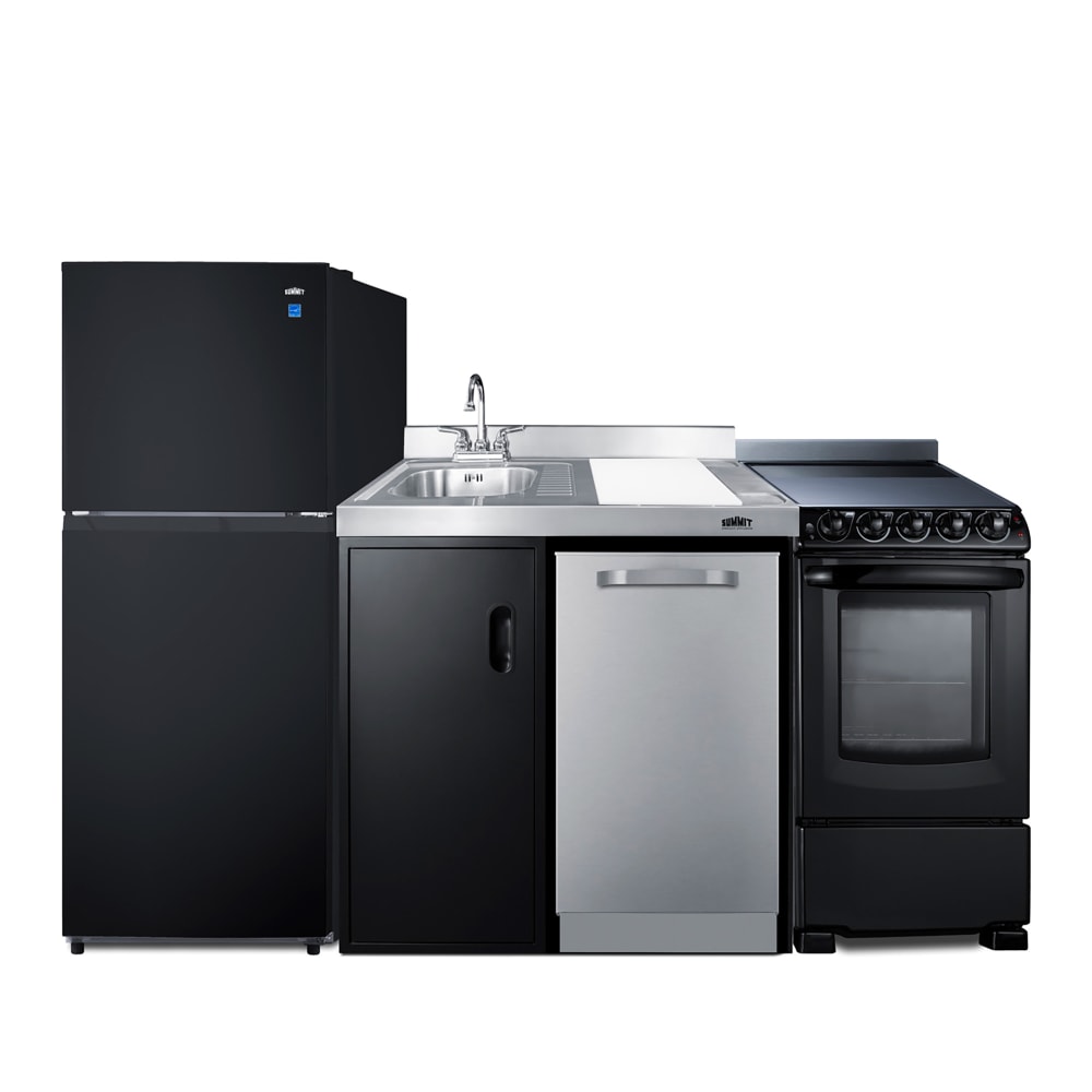 162-ACK80HT 80" Kitchenette w/ Sink, Electric Range, Refrigerator/Freezer, & Dishwasher...