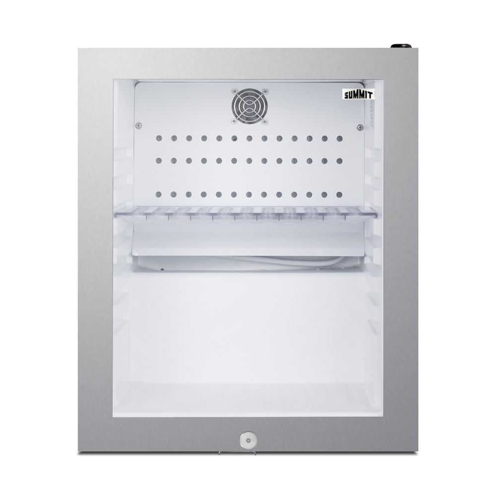 162-MB13GLSS 0.9 cu ft Countertop Minibar Refrigerator w/ Glass Door - Silver, 115v