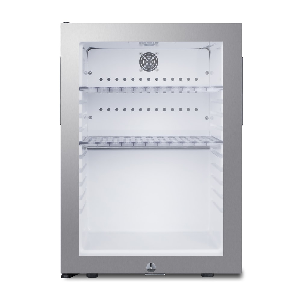 162-MB27GLSS 1.2 cu ft Countertop Minibar Refrigerator w/ Glass Door - Silver, 115v