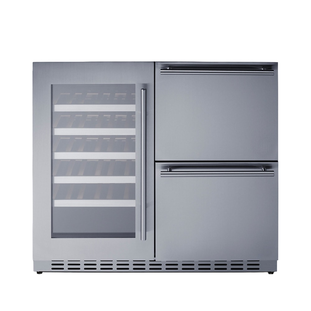 162-ADRWC36 36" Two Section Wine Cooler w/ (2) Zones - 34 Bottle Capacity, 115v