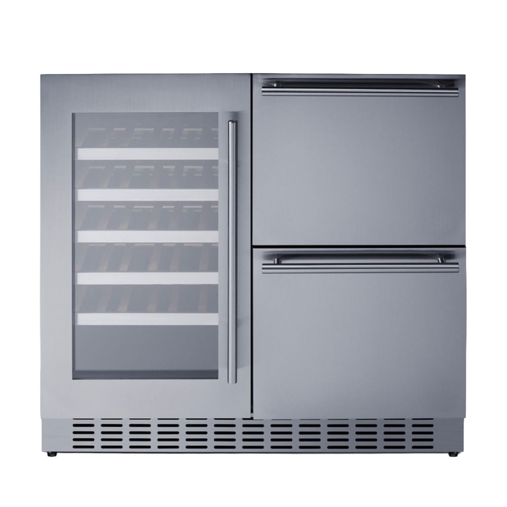 162-SWCDAR36UC 36" Two Section Wine Cooler w/ (2) Zones - 34 Bottle Capacity, 115v