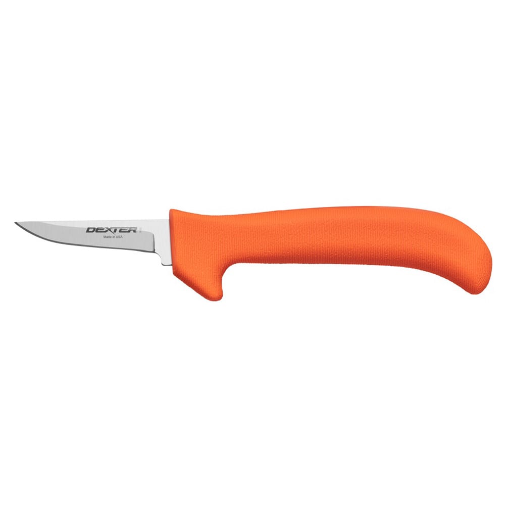 135-11183 SANI-SAFE® 2 1/2" Trimming Knife w/ Polypropylene Orange Handle, Carbon Steel
