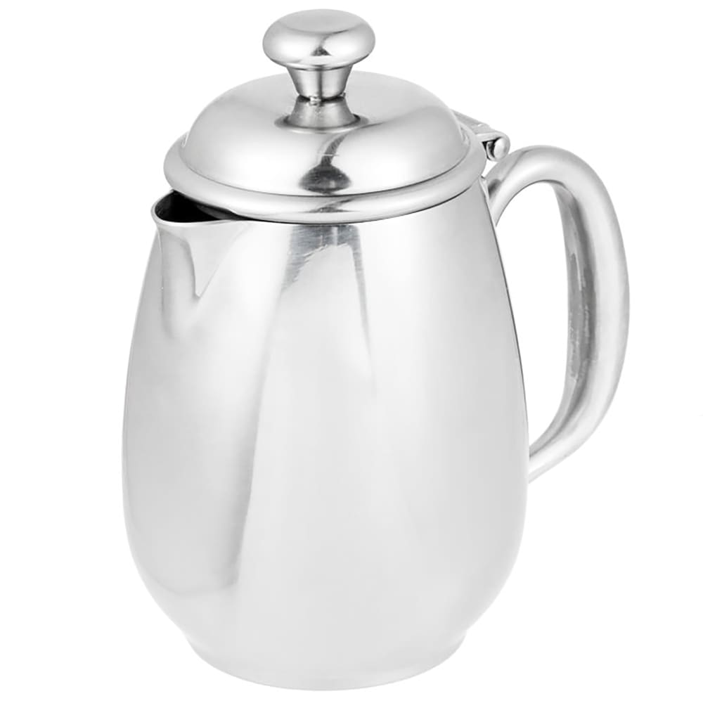 175-46598 12 oz Orion® Creamer with Cover - Mirrored Stainless Steel, Silver