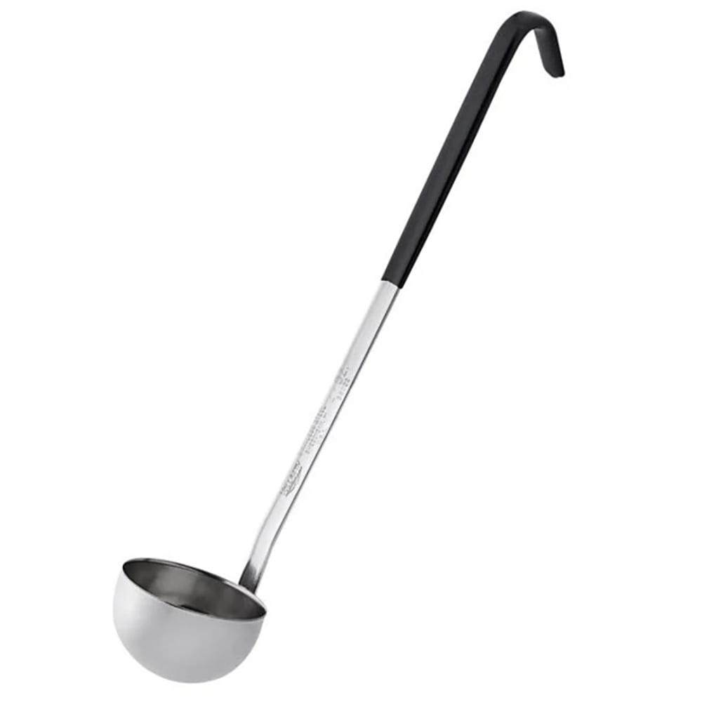 175-58022 2 oz Soup Ladle - Stainless Steel, Black Kool-Touch™ Handle
