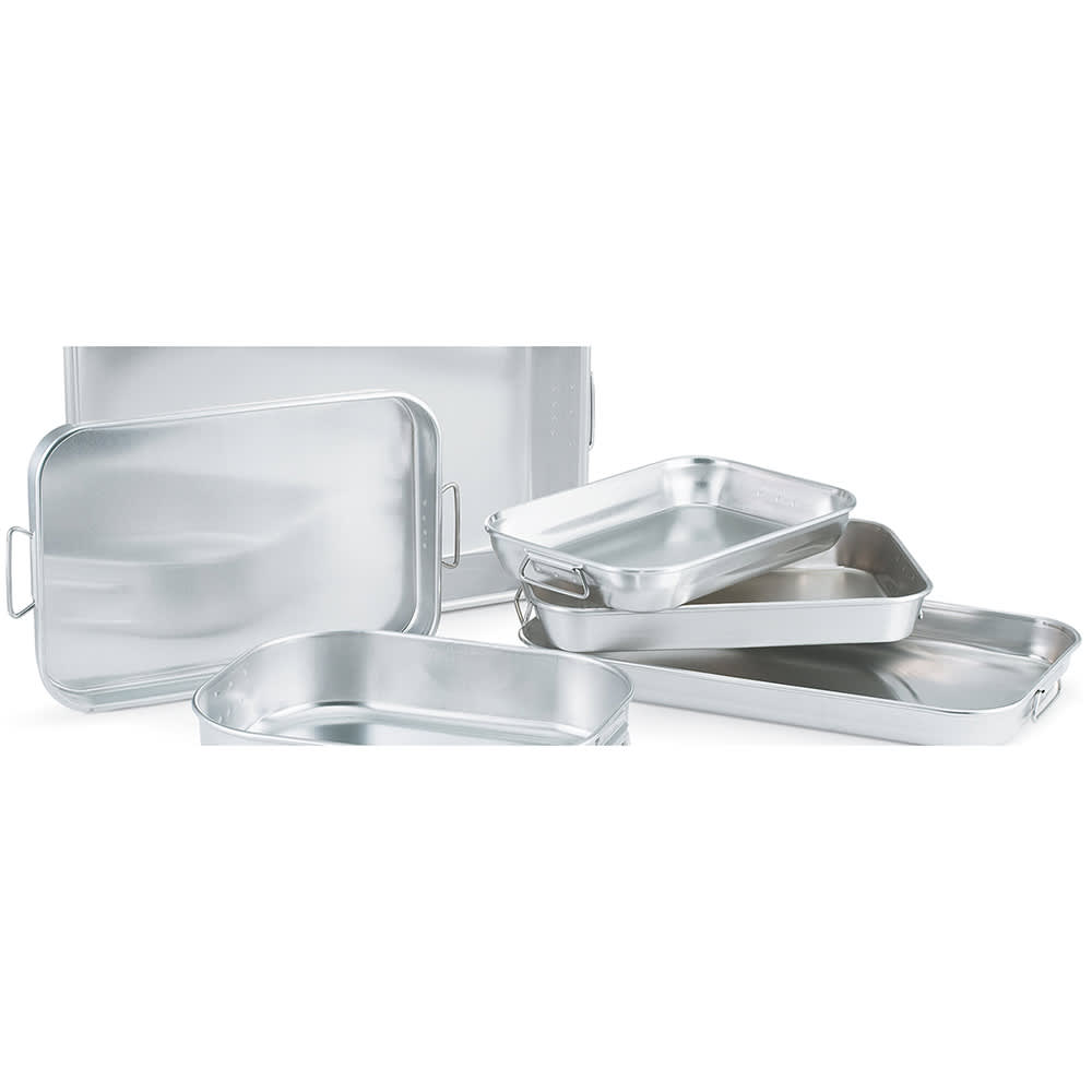 175-68358 23 1/2 qt Baking/Roasting Pan - 25 3/5x17 3/4x3 9/16" Aluminum