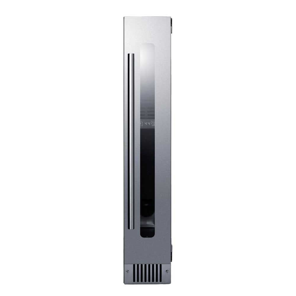162-SWC008SS 6" One Section Built In Undercounter Wine Cooler w/ (1) Zone - 7 Bottle Capacit...