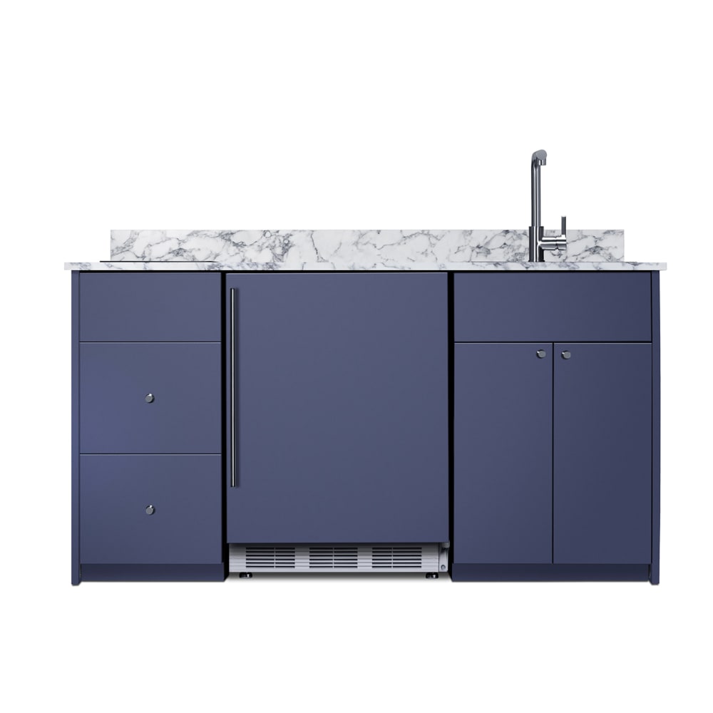 162-CALDERAMN33I 62 1/2" Caldera Kitchenette w/ Sink, 2 Burners, & Refrigerator/Freezer...