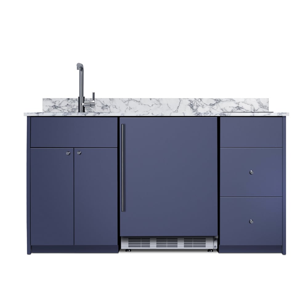 162-CALDERAMN35ISINK 62 1/2" Caldera Kitchenette w/ Sink, 2 Burners, & Refrigerator/Free...