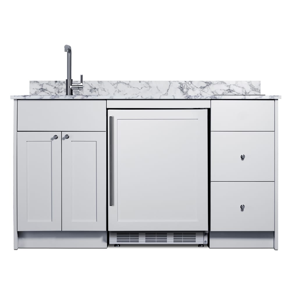 162-CALDERAWH35ISINK 62 1/2" Caldera Kitchenette w/ Sink, 2 Burners, & Refrigerator/Free...