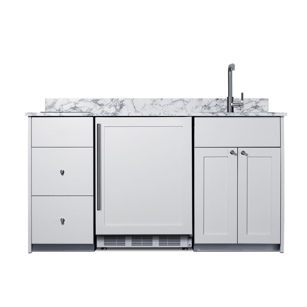 162-CALDERAWH33I 62 1/2" Caldera Kitchenette w/ Sink, 2 Burners, & Refrigerator/Freezer...
