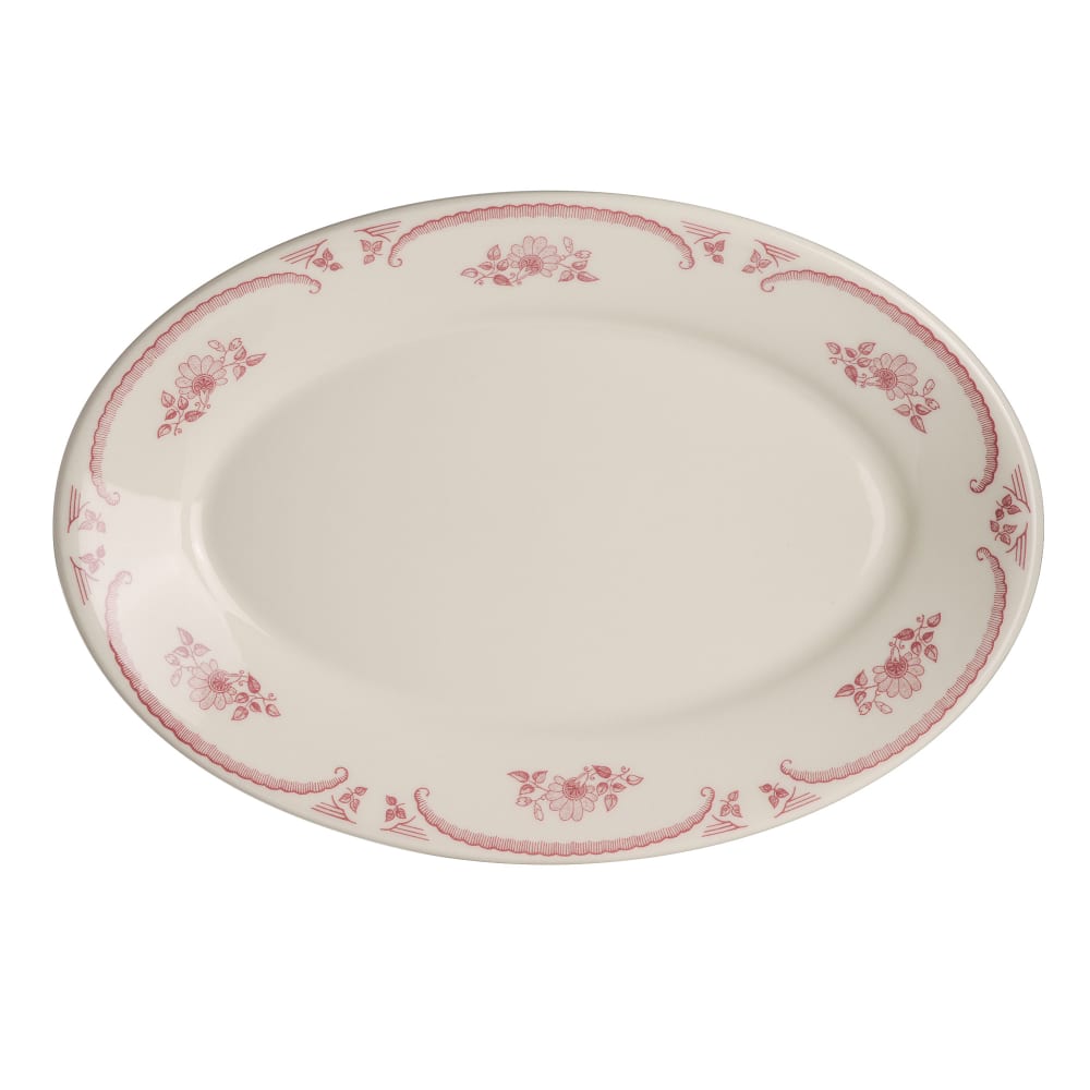 179-HL1572 13 3/8" x 9 1/4" Oval American Rose Platter - China, Rose
