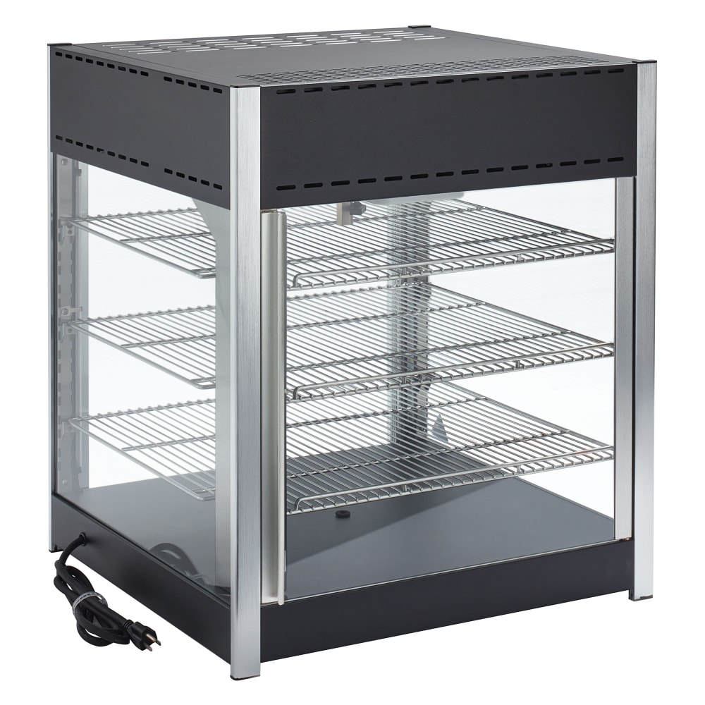 080-EDM1PT 23 5/8" Dual Service Countertop Heater Display Case - (3) Shelves, 120v