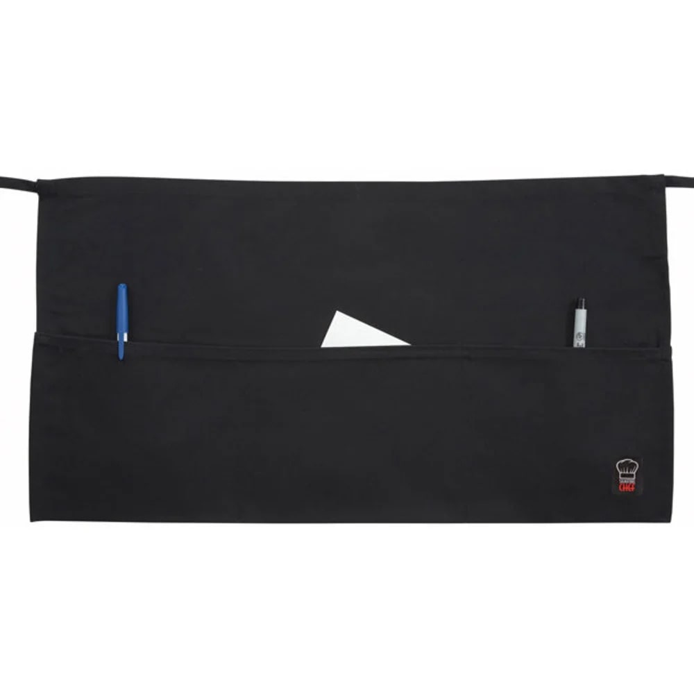 080-WA1221 Cotton Waist Apron,  Black