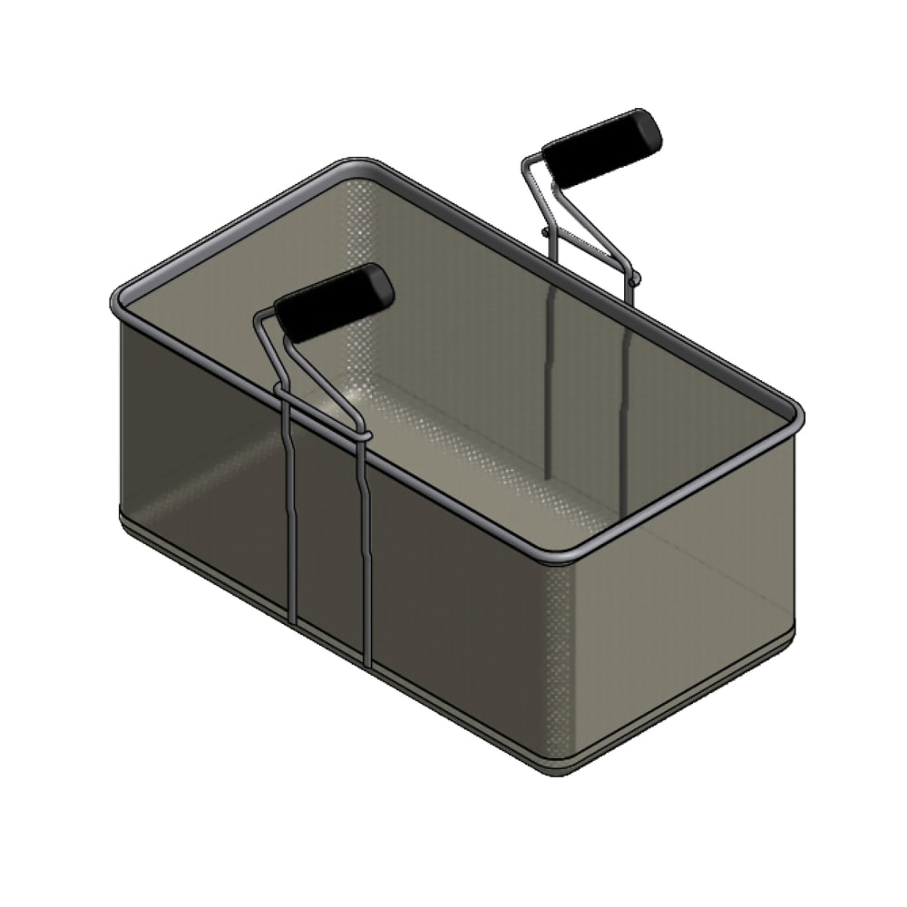 812-APCB1 Rectangular Pasta Basket - 19 3/8" x 12" x 15 1/2", Stainless Steel