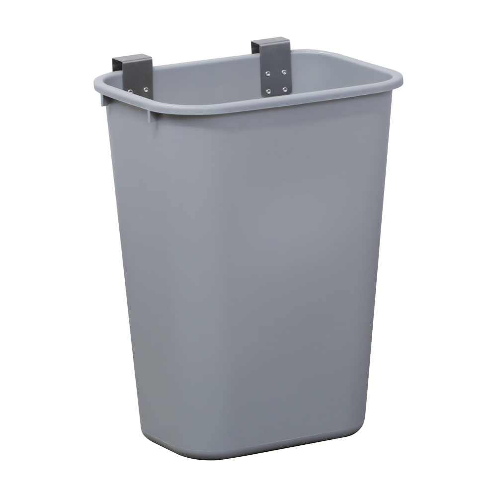 121-2064 Jumbo Waste Basket w/ Hanger Strap, Polyethylene, Gray