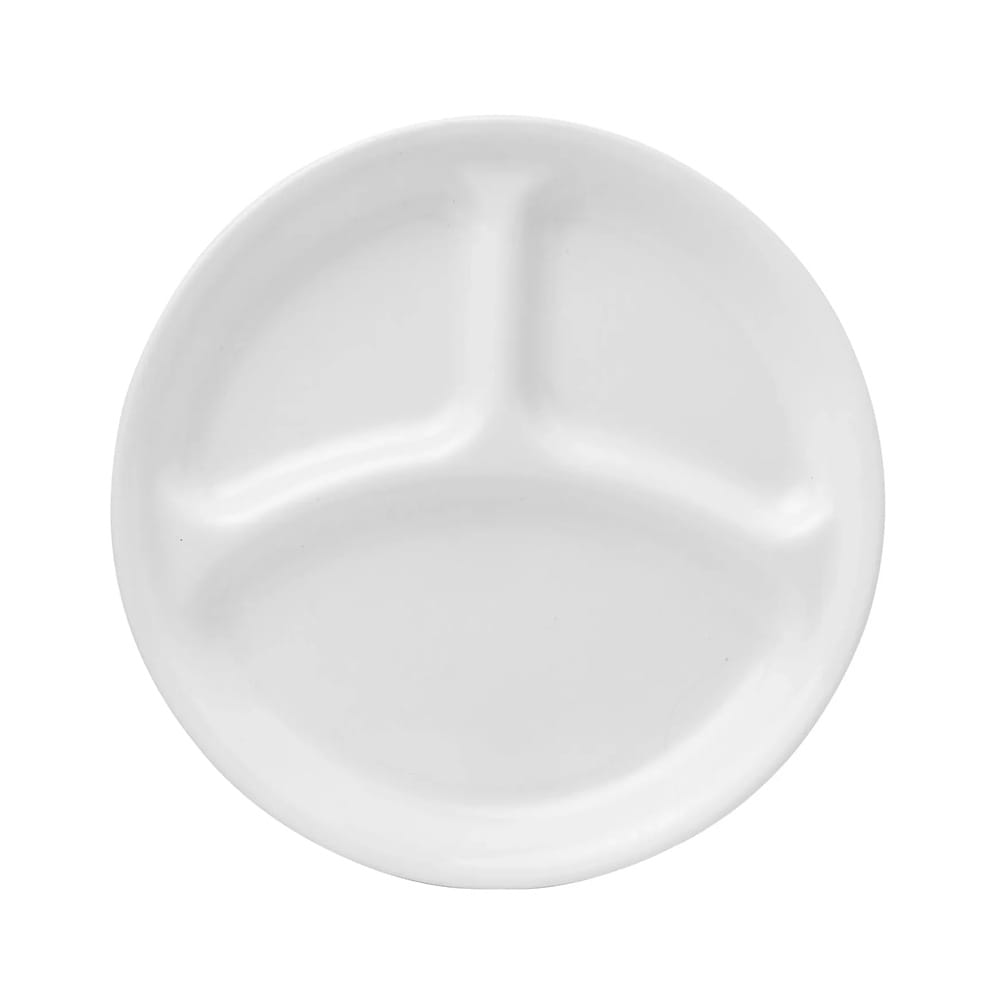075-1151961 10 1/4" Round Essentials Dinner Plate - Vitrelle® Glass, Brightest White