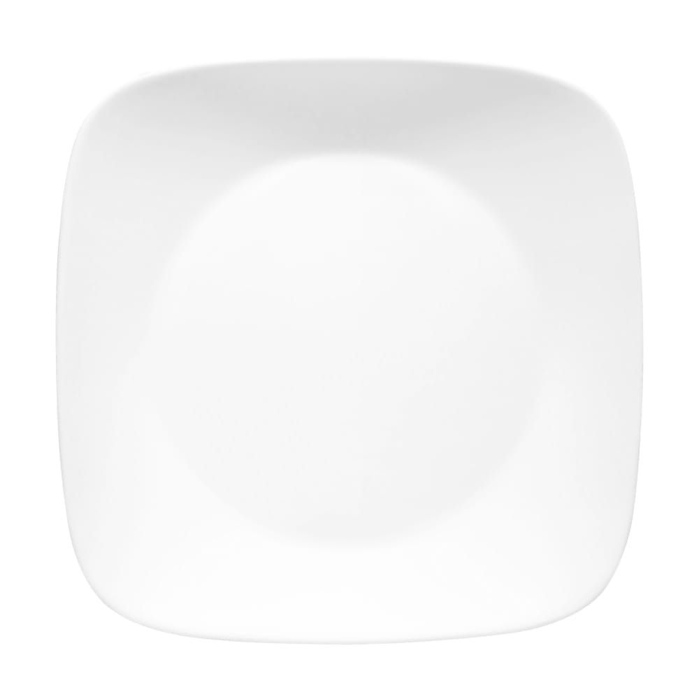 075-1151632 10 1/2" Square Essentials Dinner Plate - Vitrelle® Glass, Brightest White