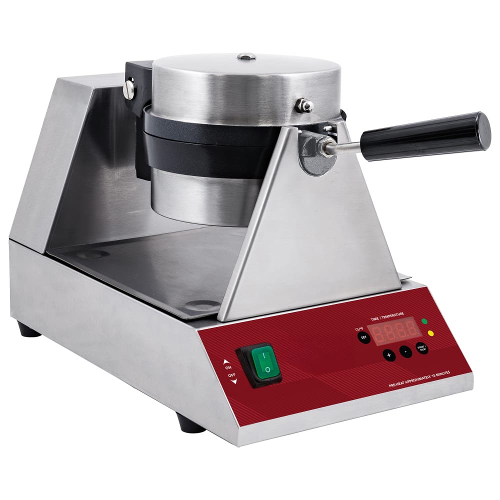 122-WMR7S Single Classic Belgian Waffle Maker w/ Cast Aluminum Grids, 1080W