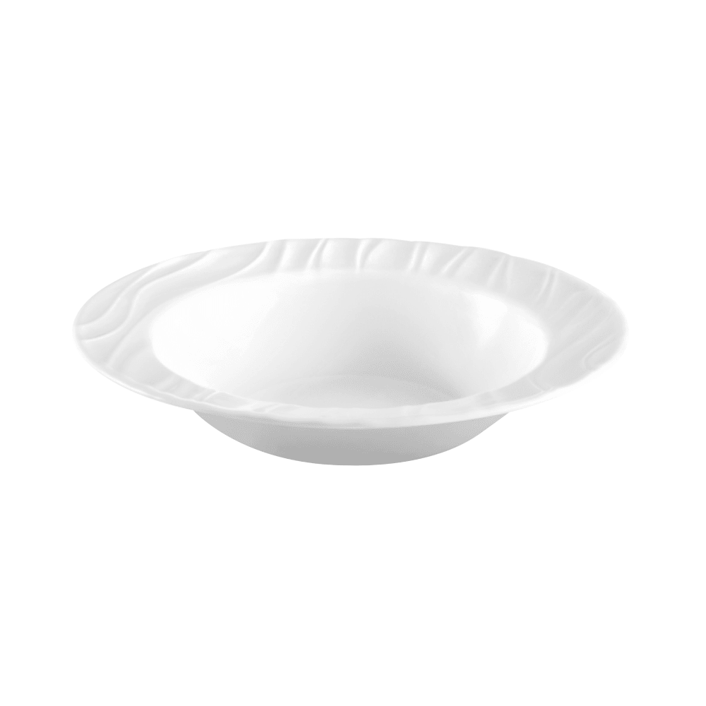 075-1151643 28 oz Round Essentials Bowl - Vitrelle® Glass, Brightest White
