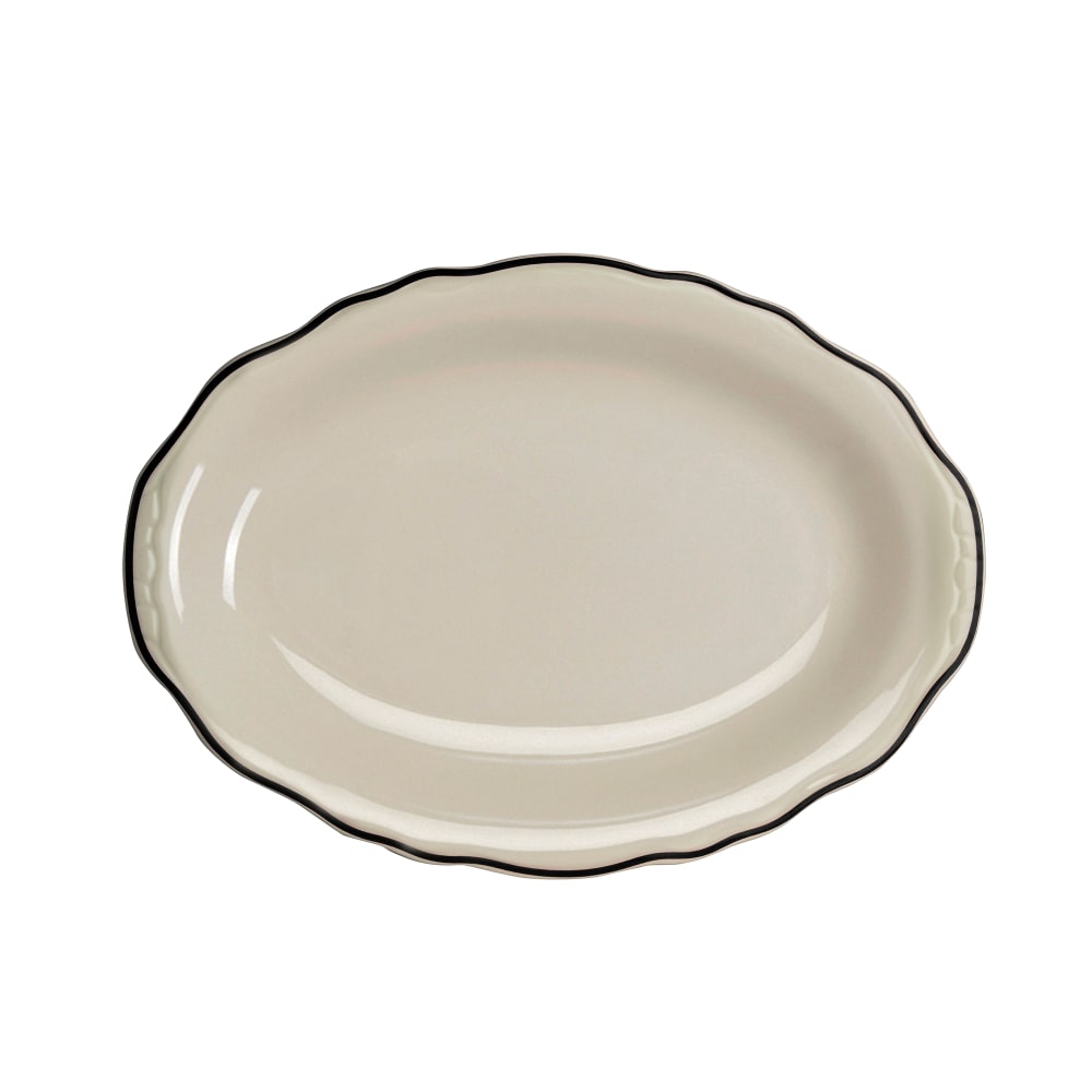 706-HL527847 12 5/8" x 9 3/4" Oval Styleline Platter - China, Black