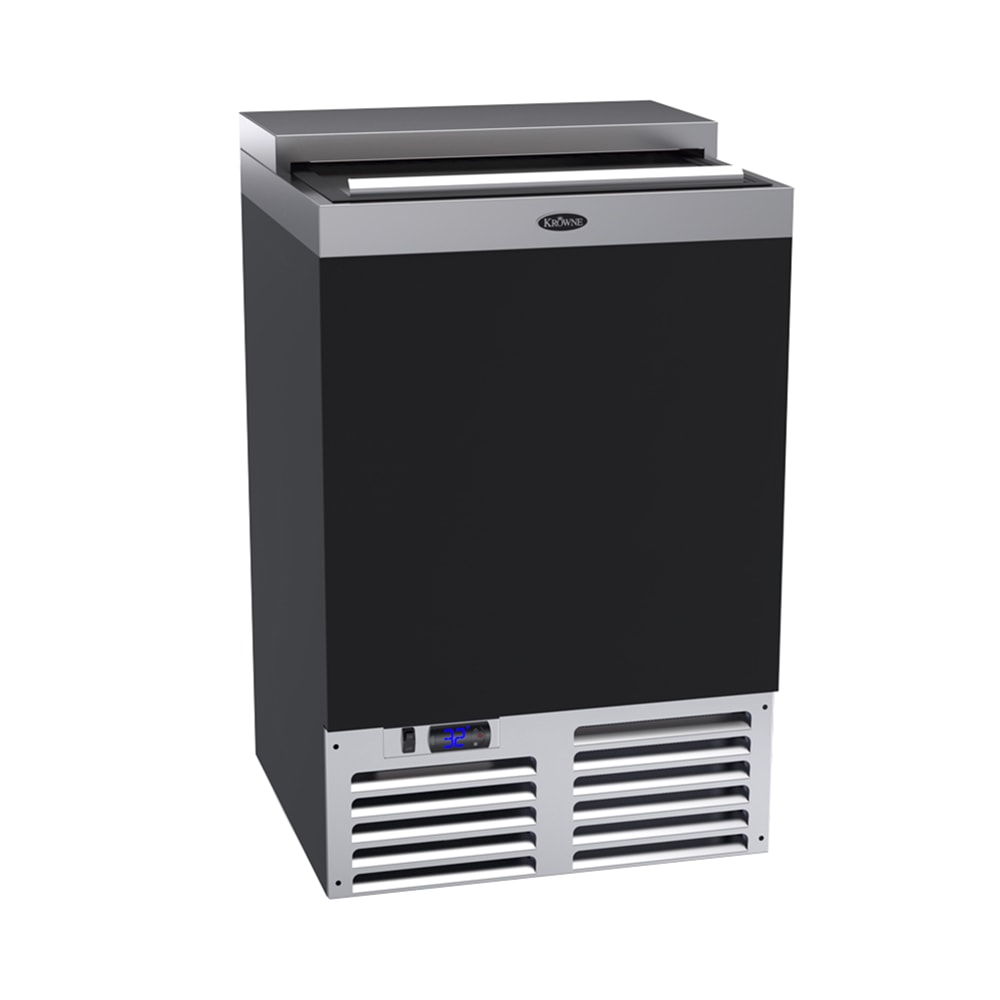 381-MC24B 1 Section Glass Chiller w/ 95 Mug Capacity, Black, 115v
