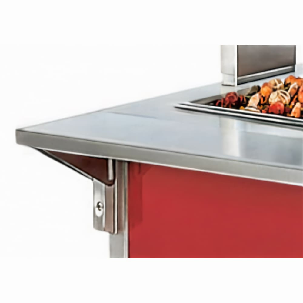175-38994 60" Plate Rest for Cashier Station - Mounting Kit, 7" Surface Width