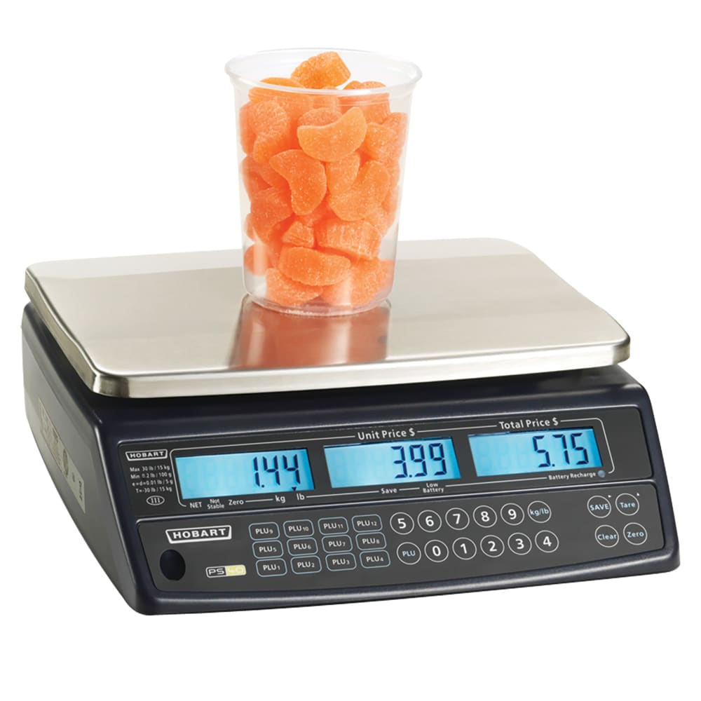 617-PS403 30 lb Price Computing Scale - LCD Display, 100-240v/1ph