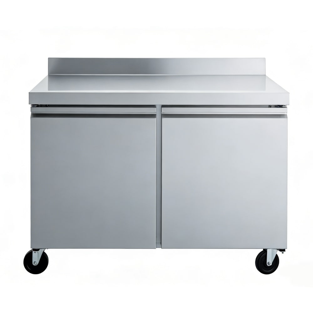 394-MEWF48A 48 1/2" Worktop Freezer w/ (2) Sections & (2) Doors, 115v