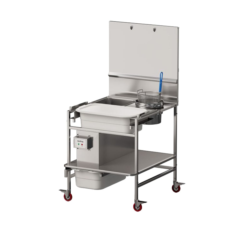 687-BBSUL3134 Floor Model Breading Station w/ Sifting Drawer, Lower Receiving Pan