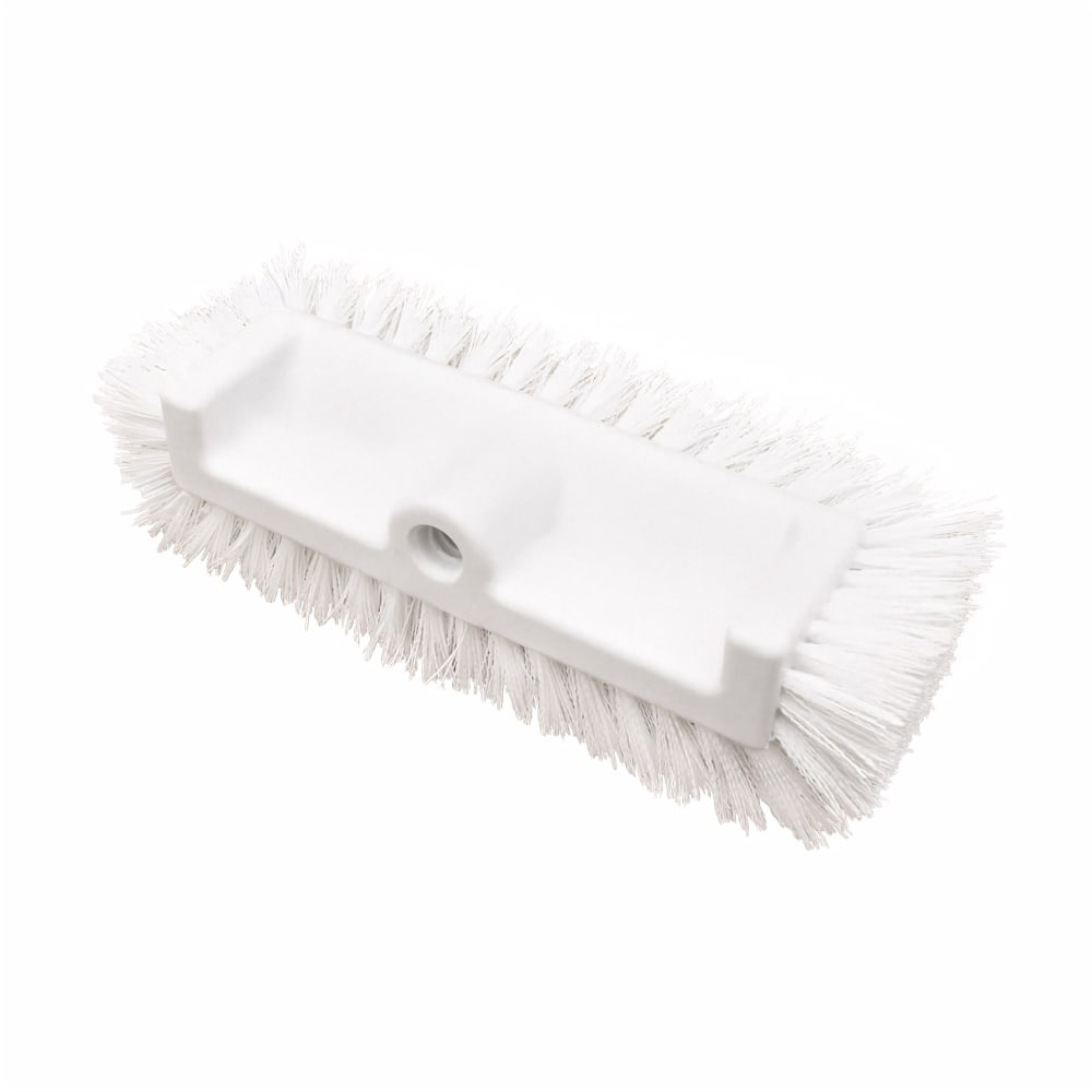 028-40422EC02 10" Dual Surface Floor Scrub Brush Head - Split Shape, Poly/Plastic, White