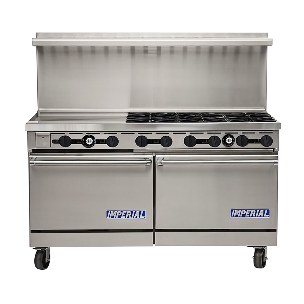 406-ER6G24 60" Elements Series 6 Burner Gas Range w/ Griddle - 2 Standard Ovens, Liquid Prop...