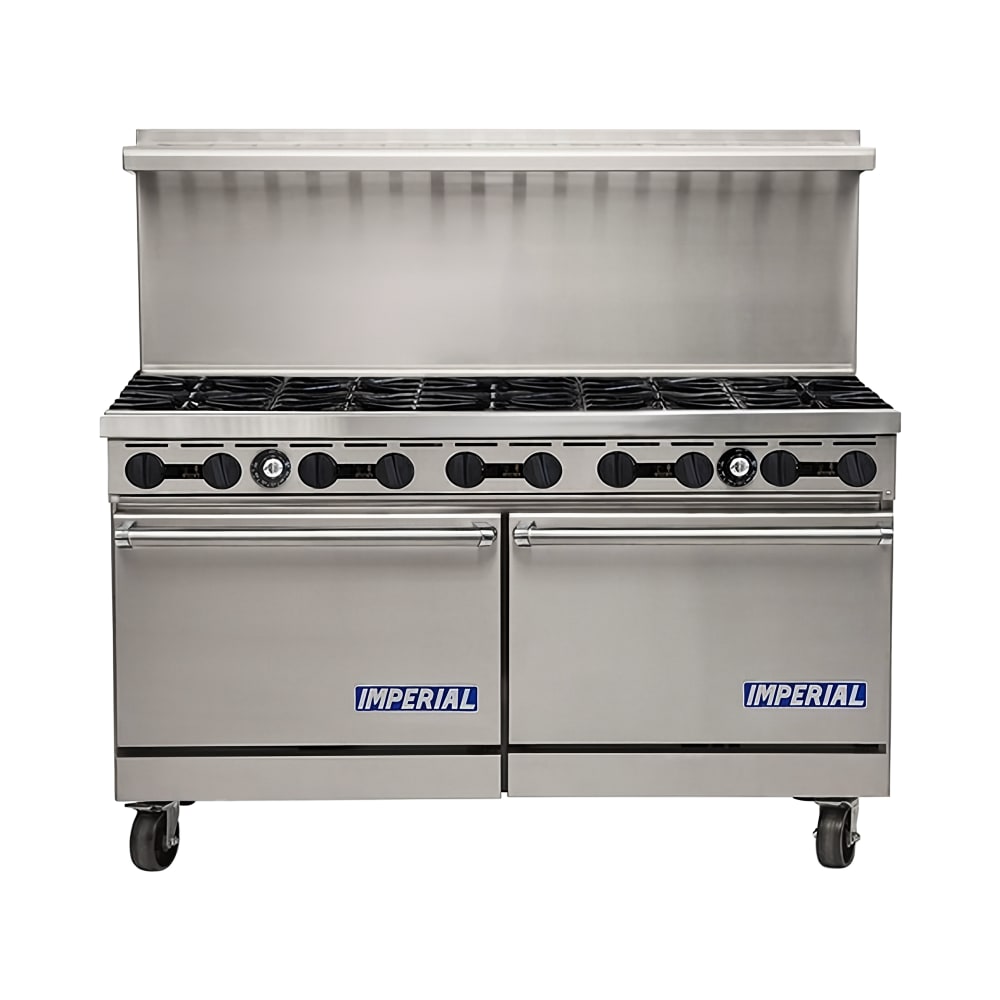 406-ER10NG 60" Elements Series 10 Burner Gas Range - (2) Standard Ovens, Natural Gas