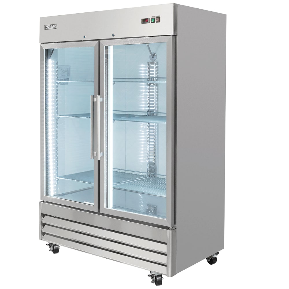 394-MSD2DRBAL54GA 54" Two Section Reach In Refrigerator, (2) Left/Right Hinge Glass Doors, 1...