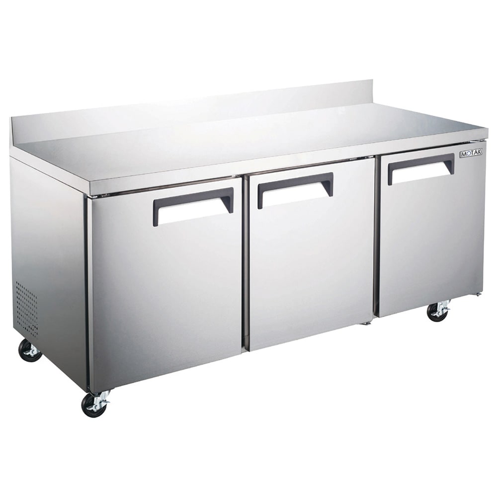 394-MWR72A 71 1/2" Worktop Refrigerator w/ (3) Sections & (3) Doors, 115v